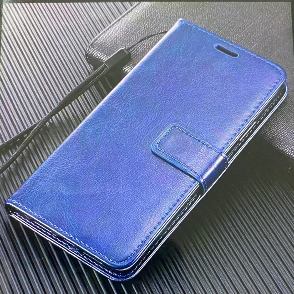 Blue Leather Phone Case